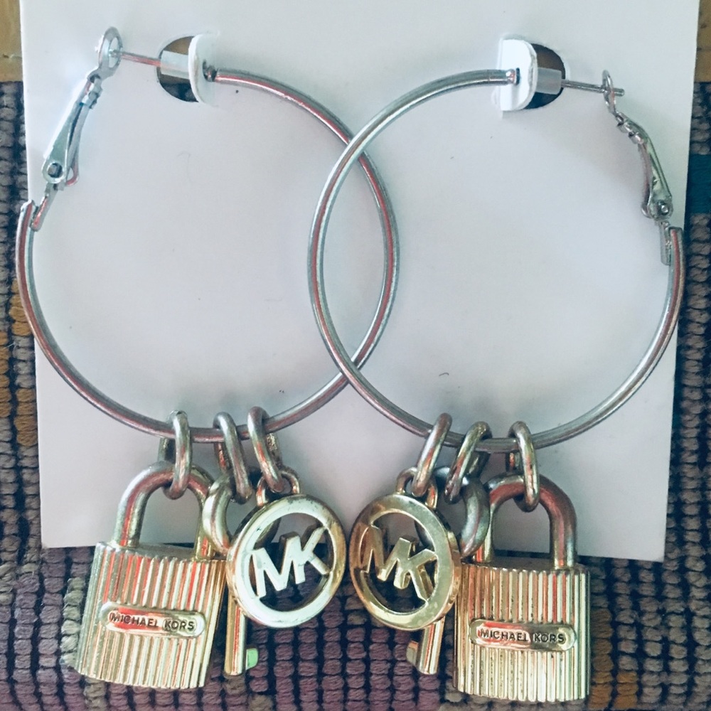Michael Kors Lock & Key Hoops